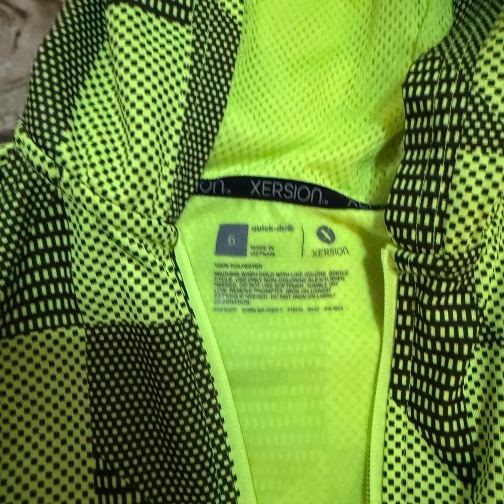 Kids’ Xersion Bright Yellow and Black Checkered Jacket - Picture 3 of 4